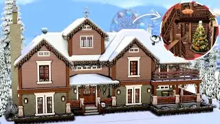 Festive Winter Lodge ❄️⛄ | Sims 4: Stop Motion Build [No CC]