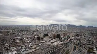 Downtown Skyline Aerial View El Paso Texas Ciudad Juarez Mexico Usa Border | Stock Footage - Env...