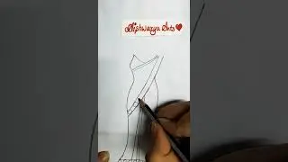 how to draw a girl wearing saree |easy to draw |simple drawing