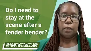 Do I Need To Stay At The Scene After A Fender Bender?? // Traffic Ticket Lady #trafficlawyer