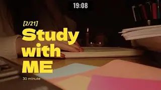 Day 2/21: 30 Min Study With Me | Fireplace ASMR