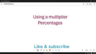 USING A MULTIPLIER - PERCENTAGES