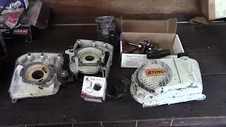 Stihl 041 Basket Case Build  Remove & Installing Crank Bearings In The Case In A Pinch Video 1