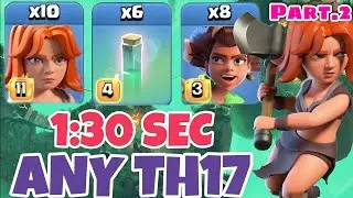 Epic Strategy! TH17 Root Rider Valkyrie Attack Strategy With 6X Invisible Spell !!  (Clash of Clans)