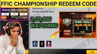 FREE FIRE INDIA CHAMPIONSHIP 2021 GRAND FINAL REDEEM CODE,FFIC REDEEM CODE,LIVE WATCHING REDEEM CODE