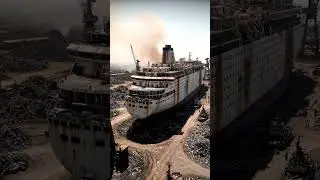 Modern Laser Cutter Demolishing Carnival Freedom After End of Service 🚢⚙️