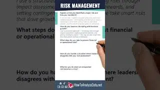 Top 5 RISK MANAGEMENT Job Interview Questions & Winning Answers to GET YOU HIRED!