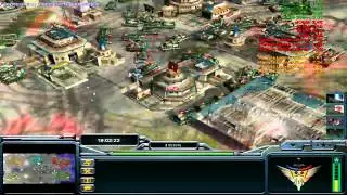 C&C Generals Project Raptor Multiplayer Game 2v2v2 Hard AI [HD]