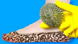 Simple Mehndi Tricks Using Steel Wool For Leg - Arabic Mehendi Designs for Foot -  New Mahendi Art