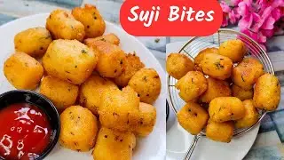 सूजी बाइट्स रेसीपी | सूजी के नगेट्स | Potato Suji Bites Recipe | easy party starter recipe | snacks
