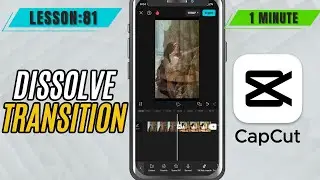 How to Add Dissolve Transition in CapCut Mobile - Lesson 81 CapCut Mobile Tutorial