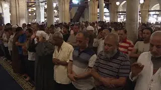 Egyptians pray for victims of Libya flooding and Morocco earthquake