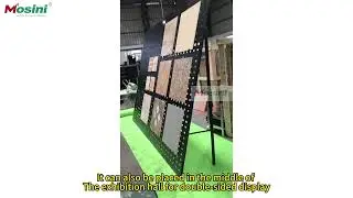 Wall-Mounted Perforated Display Stands | Best Tile & Stone Showcase