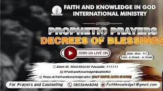 PROPHETIC PRAYERS AND DECREES OF BLESSINGS ||PPDB|| JANUARY 8TH, 2026