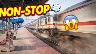 Non-Stop Express Train Passing Through Small Station | Full Speed Power 💨