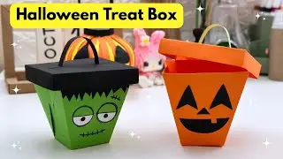 DIY PAPER PUMPKIN Treat BOX / Paper Craft / Easy Origami  Pumpkin DIY / Halloween Gift Ideas