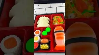 Packing School Lunch with Fidget Food *BENTO Box* SUSHI Satisfying Video ASMR! 🍣🍱#shorts