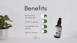 NATURE ORGANIC HAND SANITIZER - 100% Nature , alcohol free and skin-friendly