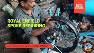 ROYAL ENFIELD 350 CLASSIC  SPOKE WELLS REPAIRING ON LOCAL SHOP 45YRS EXPERIENCE
