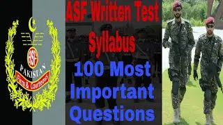 ASF Written Test Questions || ASI Most Important and Repeated Questions For ASF || Top 100 Questions