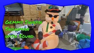 Gemmy Swaying Saxophone Snowman Inflatable with Sound Lowes Christmas 2021 Animated