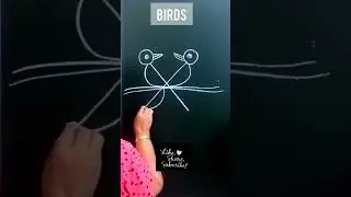EASY AND SIMPLE DRAWING OF BIRDS FOR BEGINNERS - DRAW BIRDS WITH X #birds #drawing #drawingtutorial