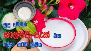 සුදු වෙන්න හාල්පිටි පැක් එක හදන හරිම ක්&zwj;රමය| The right way to make the rice pack