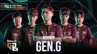 PUBG PGI.S &bull; Weekly Survival - Week 4 Match 1 - GEN.G 10 KILLS