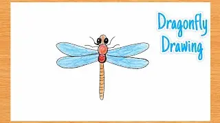 How To Draw A Dragonfly Step By Step | Dragonfly Drawing Easy | Dragonfly Drawing
