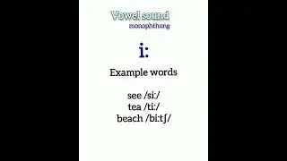 vowel sound ||monophthong /i:/sound#shorts