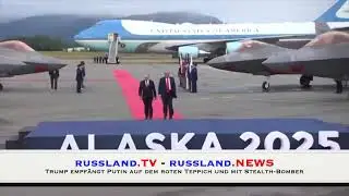 Trump empf&auml;ngt Putin auf dem roten Teppich und mit Stealth Bomber