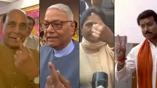 LS polls: Rajnath Singh, Rajyavardhan Rathore, Mayawati vote in phase 5