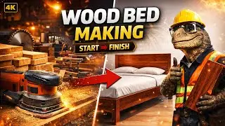 4K Wooden Bed Making Factory (START &rarr; FINISH) 🦖 Ultimate Satisfying Build