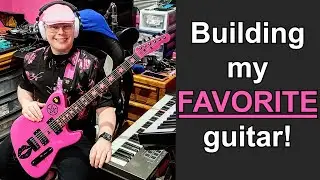 Building my FAVORITE guitar - The PINK Baritone Partscaster | A DIY build project #guitar #homemade