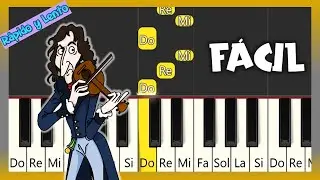 Paganini - Capricho No 24 - TUTORIAL DE PIANO - PIANO F&Aacute;CIL CON NOTAS