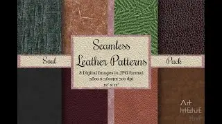 Seamless Leather Patterns, Soul Pack - Leather Textures, Digital Papers, Printable Scrapbook Papers