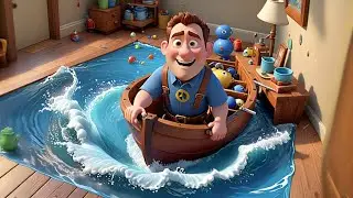 Five Toy Boats Sail the Sink | Fun Counting Song for Kids | Nursery Rhymes and Water Play