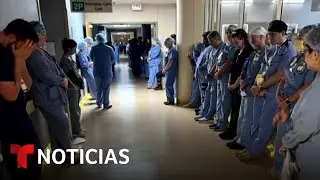 Excompa&ntilde;eros del enfermero que mat&oacute; la Patrulla Fronteriza le rinden homenaje | Noticias Telemundo