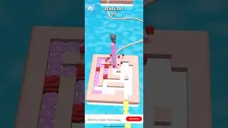 Stacky Dash level 207 gameplay solution. Android iOS stickman maze game.
