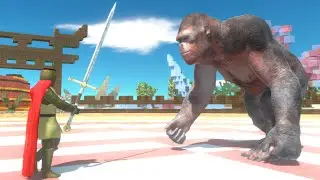 Minecraft Arena - Champion Knight fights Humans and Primates - Animal Revolt Battle Simulator
