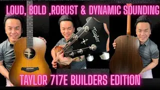 TAYLOR 717e Builders Edition Grand Pacific With Upgraded FMI Saddle & Dyed Bone Pins by Jarvis Wong 