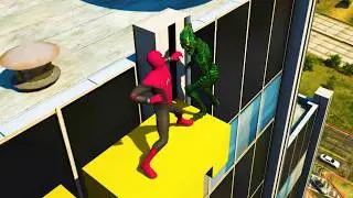 GTA 5 Ultimate Graphics Mod Spiderman VS Green Goblin Fight 6