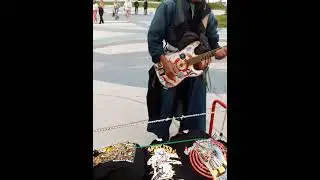 Harry Perry guitarist Venice Beach boardwalk street art musician Los Angeles