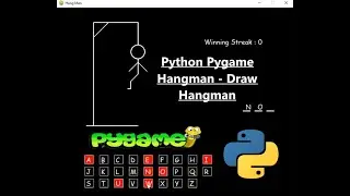 Hangman - Draw Hangman and Load Wordlist | Python | Pygame Module | Programming Beginners