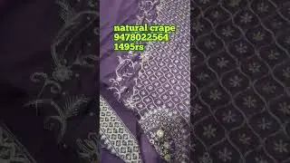 party wear natural crape hand ✋ work pretty suit.