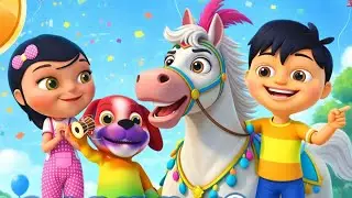लकड़ी की काठी &ndash; Lakdi Ki Kathi | 3D Animated Hindi Rhyme for Kids | Horse Dance Song 🐴🎶