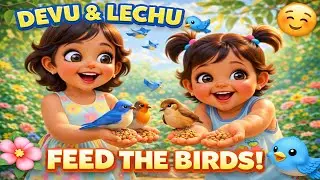 Devu & Lechu Feed the Birds 🐦 | Kids Learning Story | Funny Kids Animation Story | Kids 3D Cartoons