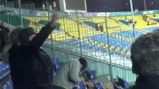 Graham Barrow's blue and white army. Wigan Athletic v Rubin Kazan