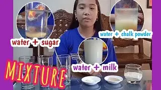 MIXTURE | WATER AND SUGAR | WATER AND MILK | WATER AND CHALK POWDER | JED AND LESLEY VLOGS