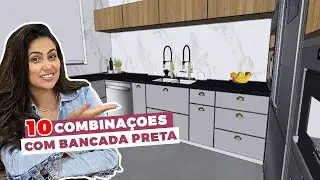 Cozinha Com Bancada Preta • 10 Combinações Para Se Inspirar • Larissa Reis Arquitetura